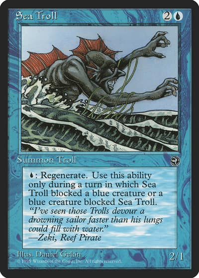 Sea Troll 39 Homelands Magic card