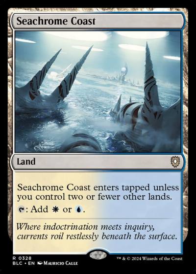 Seachrome Coast BLC-328 Bloomburrow Commander Magic card