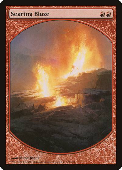 Searing Blaze P11-5 Magic Player Rewards 2011 Magic card