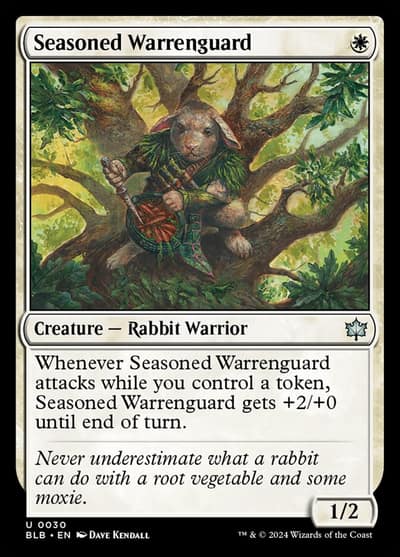 Seasoned Warrenguard 30 Bloomburrow Magic card