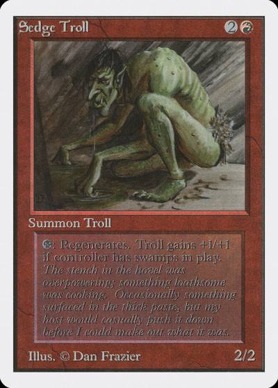 Sedge Troll 2ED-173 Unlimited Edition Magic card