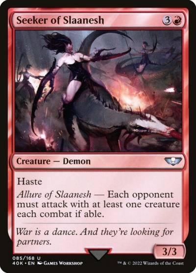 Seeker of Slaanesh 40K-85 Warhammer 40,000 Commander Magic card