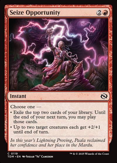 Seize Opportunity TDM-119 Tarkir: Dragonstorm Magic card