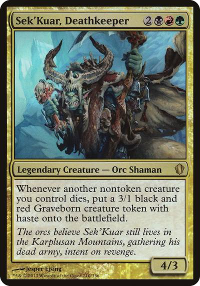 Sek'Kuar, Deathkeeper OC13-210 Commander 2013 Oversized Magic card