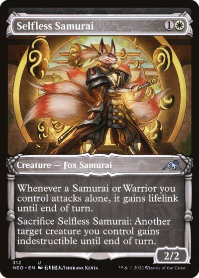 Selfless Samurai NEO-312 Kamigawa: Neon Dynasty Magic card