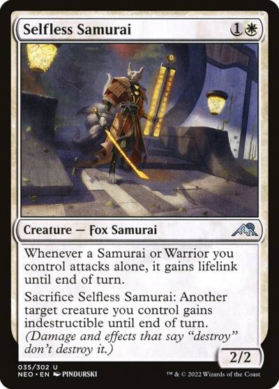 Selfless Samurai NEO-35 Kamigawa: Neon Dynasty Magic card