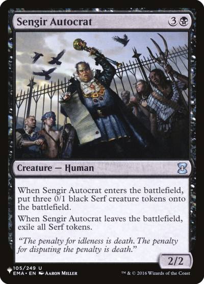 Sengir Autocrat PLST-EMA-105 The List Magic card