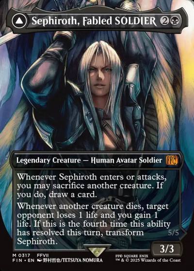 Sephiroth, Fabled SOLDIER // Sephiroth, One-Winged Angel FIN-317 Final Fantasy Magic card