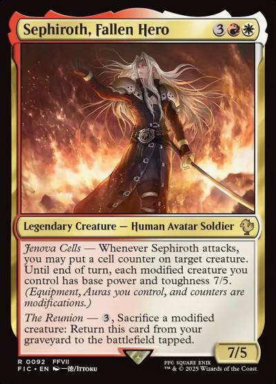 Sephiroth, Fallen Hero FIC-92 Final Fantasy Commander Magic card