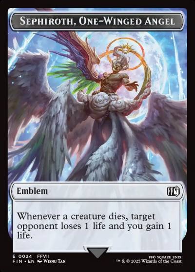 Sephiroth, One-Winged Angel Emblem TFIN-24 Final Fantasy Tokens Magic card