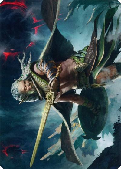 Serpent-Blade Assailant // Serpent-Blade Assailant AMOM-40 March of the Machine Art Series Magic card