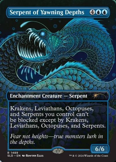 Serpent of Yawning Depths SLD-1489 Secret Lair Drop Magic card