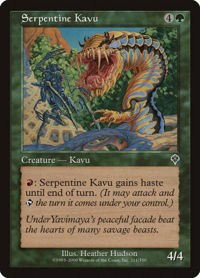 Serpentine Kavu INV-211 Invasion Magic card