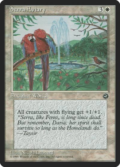 Serra Aviary HML-14 Homelands Magic card