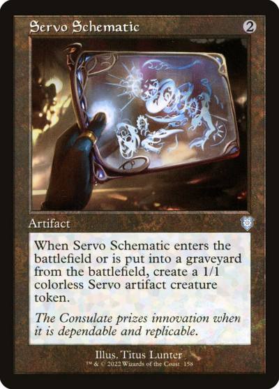 Servo Schematic BRC-158 The Brothers' War Commander Magic card