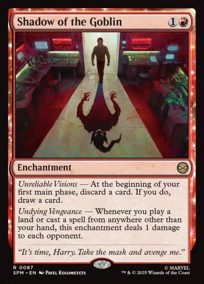 Shadow of the Goblin SPM-87 Marvel's Spider-Man Magic card