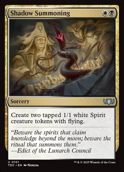 Shadow Summoning TDC-101 Tarkir: Dragonstorm Commander Magic card