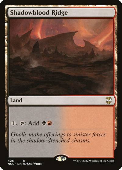 Shadowblood Ridge NCC-426 New Capenna Commander Magic card