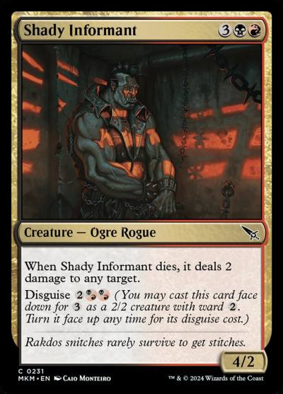 Shady Informant 231 Murders at Karlov Manor Magic card