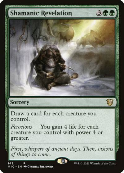 Shamanic Revelation MIC-143 Midnight Hunt Commander Magic card