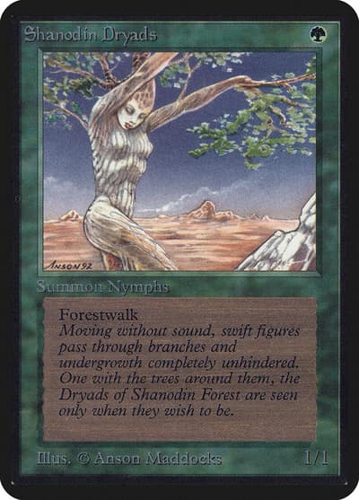 Shanodin Dryads LEA-216 Limited Edition Alpha Magic card