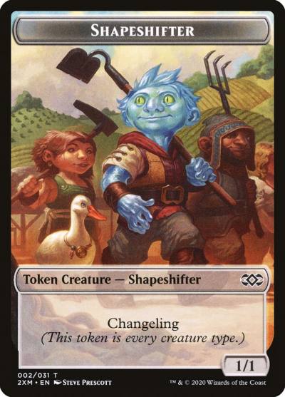 Shapeshifter T2XM-2 Double Masters Tokens Magic card