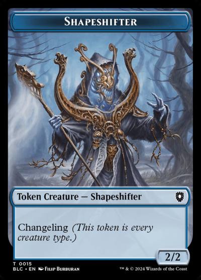 Shapeshifter TBLC-15 Bloomburrow Commander Tokens Magic card
