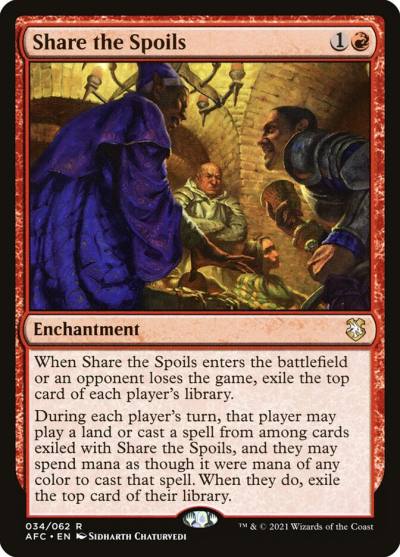 Share the Spoils AFC-34 Forgotten Realms Commander Magic card