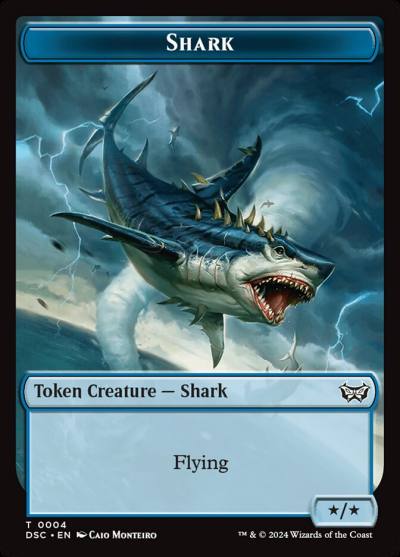 Shark TDSC-4 Duskmourn Commander Tokens Magic card