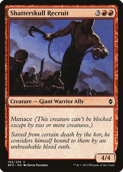 Shatterskull Recruit 155 Battle for Zendikar Magic card