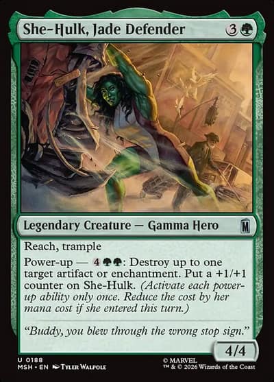 She-Hulk, Jade Defender 188 Marvel Super Heroes Magic card