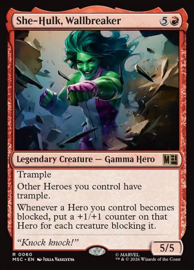 She-Hulk, Wallbreaker MSC-60 Marvel Super Heroes Commander Magic card