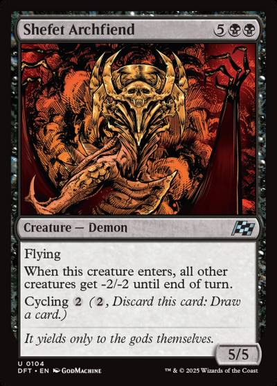 Shefet Archfiend DFT-104 Aetherdrift Magic card