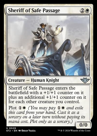 Sheriff of Safe Passage 29 Outlaws of Thunder Junction Magic card