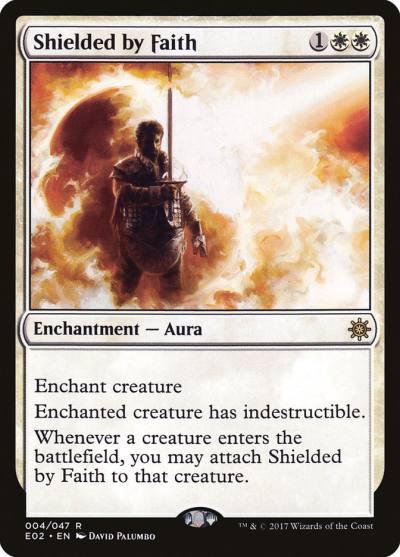 Shielded by Faith E02-4 Explorers of Ixalan Magic card