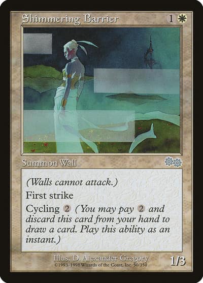 Shimmering Barrier 50 Urza's Saga Magic card