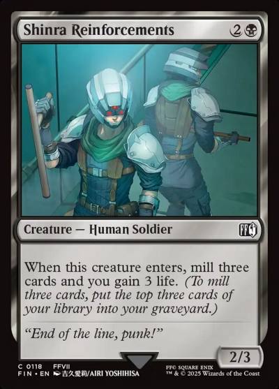 Shinra Reinforcements FIN-118 Final Fantasy Magic card