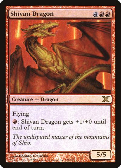 Shivan Dragon 10E-230STAR Tenth Edition Magic card