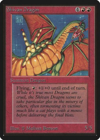 Shivan Dragon LEB-175 Limited Edition Beta Magic card