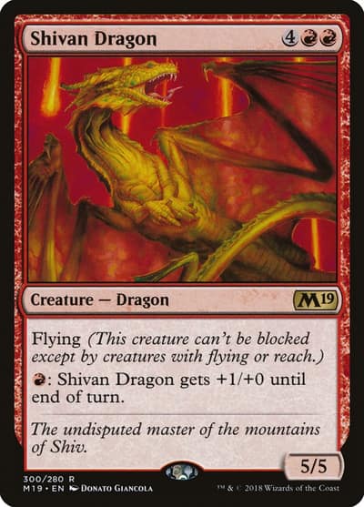 Shivan Dragon M19-300 Core Set 2019 Magic card