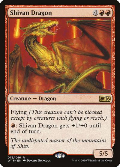 Shivan Dragon W16-13 Welcome Deck 2016 Magic card