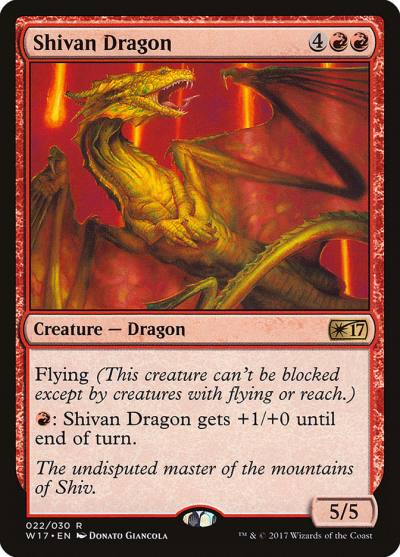 Shivan Dragon W17-22 Welcome Deck 2017 Magic card