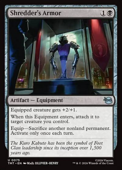 Shredder's Armor TMT-75 Teenage Mutant Ninja Turtles Magic card