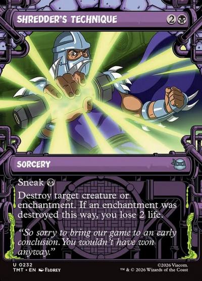 Shredder's Technique TMT-232 Teenage Mutant Ninja Turtles Magic card