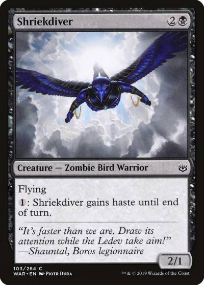 Shriekdiver 103 War of the Spark Magic card