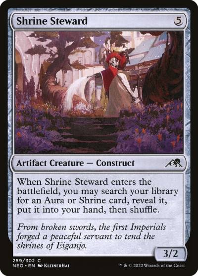 Shrine Steward NEO-259 Kamigawa: Neon Dynasty Magic card