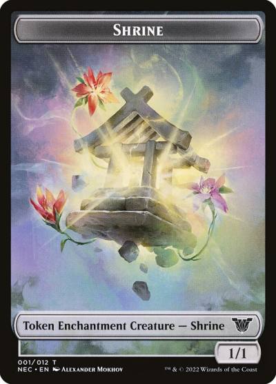 Shrine TNEC-1 Neon Dynasty Commander Tokens Magic card