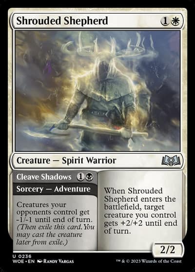 Shrouded Shepherd // Cleave Shadows 236 Wilds of Eldraine Magic card