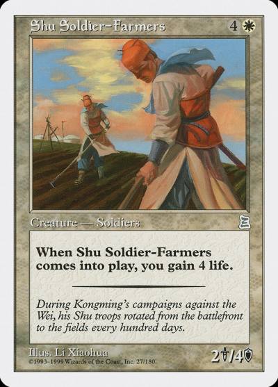 Shu Soldier-Farmers PTK-27 Portal Three Kingdoms Magic card