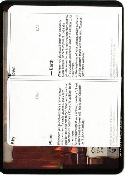 Shy Town PUNK-PLA007 Black Lotus Unknown Planechase Magic card